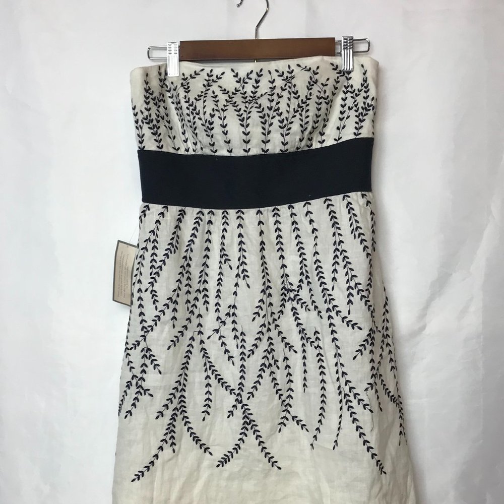 NWT Ann Taylor 100% Linen Strapless Dress Sz 6P